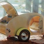 Teardrop Trailer for Camping in the Woods