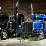 2006 Black Peterbilt 379 & 2013 Blue Peterbilt 389