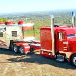 Custom Semi Pulling a Luxury Fifth Wheel