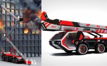 Firetruck with “Life Slide” – An Expandable Slide to Save Lives